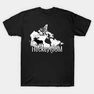Hockey Mom with Canada and its Reindeer T-Shirt